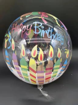 20 Inch Butterfly Printed BoBo Balloons Happy Birthday Transparent Bubble Balloon Birthday Party Baby Shower Wedding Decorations
