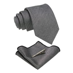 KAMBERFT New Mens Wool Tie Solid microfiber 8cm Burgundy NeckTies and Pocket Square Hanky Set Mens Wedding Party Gift