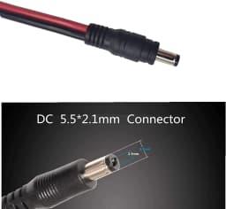 12-24V DC Car Charger Auto Power Supply Cord Cigarette Lighter Male Plug to DC 5.5mm x 2.1mm Connector Extension Cord for dvd