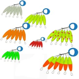 5packs/lot High Quality Seven star Fishing Float Bobber 2 Size Rig Float Beans 8 Colors Striking Beads With Hole A437