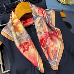 Scarf 100% Silk Bandana Square Wrap Ladies Scarves Kerchief Mulberry Spring Fashion Luxury High Quality Headband Hijab Shawls