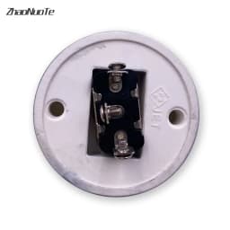 1 Way 2 Way Wall Retro Ceramic Toggle Switch Metal Lever Creative Round Momentary Switch Black White Brown