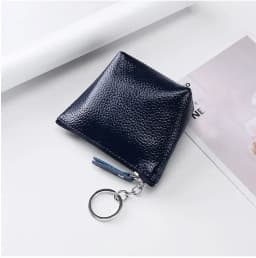 Portable Genuine Leather Coin Purse Vintage Key Card Coin Earphone Holder Pouch for Women Men Mini Wallet