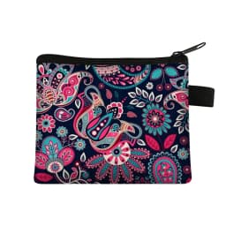 Mandala Flower Print Coin Purse Women Wallet Ladies Multicolor Pattern Cute Coin Bag ID Credit Card Case Mini Coin Holder