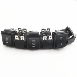 KCD4 4/6 Pin Black Rocker Switch ON-OFF-ON 2/3 Position 16A 250VAC/ 20A 125VAC Self-reset/MomentaryPower Switch