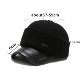 New Winter Baseball Caps Thick Warm Earmuffs Hat Novelty Foldable Woolen Cap Men's Cap 모자 кепка casquette gorras hombre