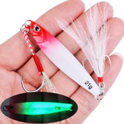 Fishing Glow Jigs 7g/10g/14g/21g/28g Lead Lure Shore Cast Metal Jig Spoon Sea Bass Casting Bait Artificial Fishing Lures