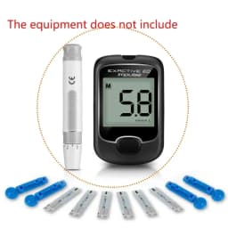 100 exatamente eq diabetes teste papel monitor de glicose no sangue doméstico totalmente automático hiperglicêmico medidor de gl