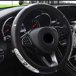 Car Steering Wheel Covers 100% Brand New Reflective Faux Leather Elastic China Dragon Design Steering Wheel Protector