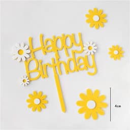 Farm Animal Cake Decoration Cows Sheep Pig Acrylic Ladder Happy Birthday Flags Cake Topper For Baby Shower Birthday Party Decor