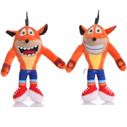 2pcs/Lot 26cm New Arrival Anime Crash Bandicoot Plush Toys Cartoon Animal Aku Crash Soft Stuffed Plush Dolls Kids Christmas Gift