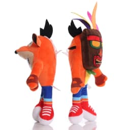 2pcs/Lot 26cm New Arrival Anime Crash Bandicoot Plush Toys Cartoon Animal Aku Crash Soft Stuffed Plush Dolls Kids Christmas Gift