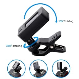 JOYO JT-01 Guitar Tuner 360 Degree Rotatable Digital LCD Screen Clip-on Tuner Chromatic Guitar Bass Violin Electronic Tuner
