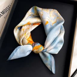 New Scarf 100% Silk Bandana Women Square Scarves Wrap Kerchief Elegant Spring Fashion Luxury High Quality Headband Hijab Shawls