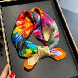 New Scarf 100% Silk Bandana Women Square Scarves Wrap Kerchief Elegant Spring Fashion Luxury High Quality Headband Hijab Shawls