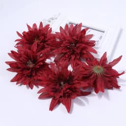 5PCS Dahlia Artificial Silk Flower Heads Decorative Scrapbooking For Home Wedding Artificial Flowers Decoration Fake Flower Wall