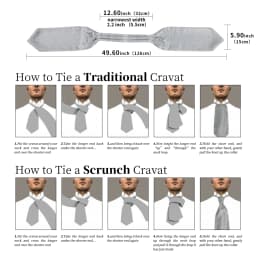 Luxury Silver Paisley Men Ascot Tie Wedding Formal Cravat Ascot Scrunch Self British Neck Tie Set Pocket Square Cufflink DiBanGu
