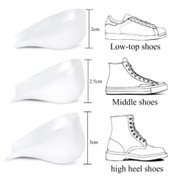 Unisex Invisible Height Increase Insoles Women Men Heel Pads Silicone Gel Lift Insole Dress In Socks Cracked Foot Skin Care Tool