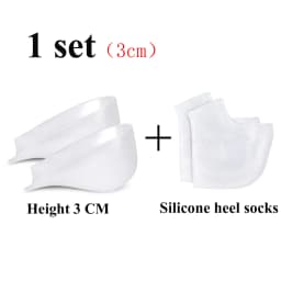 Unisex Invisible Height Increase Insoles Women Men Heel Pads Silicone Gel Lift Insole Dress In Socks Cracked Foot Skin Care Tool