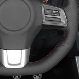 Hand-Stitched Soft Black Artificial Leather Car Steering Wheel Cover For Subaru WRX (STI) 2015-2019 Levorg 2015-2019