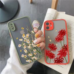 Butterfly Lavender Higan Flower Phone Case For iPhone 16 Plus 12 13 Mini 17 11 15 14 Pro Max X XR XS Max Shockproof Shell Cover