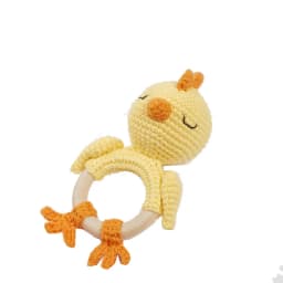 Baby Rattles DIY Crochet Cartoon Lion Fox Doll Hand Bell Carved Wooden Ring Teething Toys Newborn Molar Teether Educational Toy