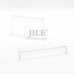 3pcs Moc Building Bricks Windscreen 2x12x4 Windshield Car Transparent Glass Panel Construction Blocks Compatible with 6267 Toys
