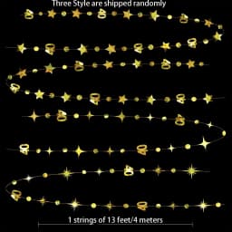 Gold 40th Birthday Banner Decorations Number 40 Circle Dot Twinkle Star Garlands Hanging Backdrop for 40 Year Old Birthday Party