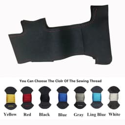 Soft Black Genuine Leather Car Steering Wheel Covers For Peugeot 307 CC 2004-2009 307 SW 2004-2009 407 407 SW 2004-2009