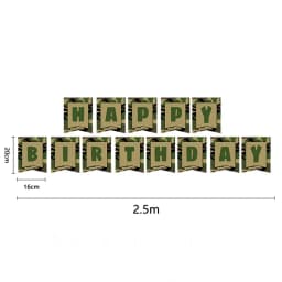 Army Birthday Party Decor Camo Cake Toppers Camouflage Tank Plane Cupcake Topper Birthday Soldier Military Party Supplies