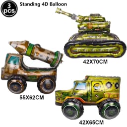 Army Birthday Party Decor Camo Cake Toppers Camouflage Tank Plane Cupcake Topper Birthday Soldier Military Party Supplies