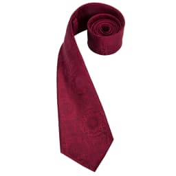 Mens Gift Tie Set Red Wine Burgundy Paisley Wedding Floral Maroon NeckTie For Men Fashion Design Hanky Cufflinks silk Business