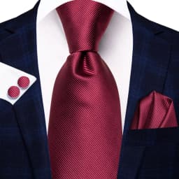 Mens Gift Tie Set Red Wine Burgundy Paisley Wedding Floral Maroon NeckTie For Men Fashion Design Hanky Cufflinks silk Business