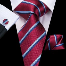 Mens Gift Tie Set Red Wine Burgundy Paisley Wedding Floral Maroon NeckTie For Men Fashion Design Hanky Cufflinks silk Business