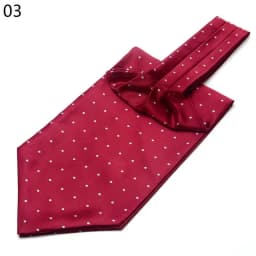 Men Vintage Polka Dot Wedding Formal Cravat Ascot Self British Style Gentleman Polyester Silk Paisley Neck Tie Suit Wedding