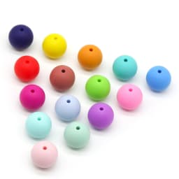 Cute-idea 50pcs Silicone Beads 12mm Food Grade Baby Loose Rounds perles Beads DIY Pacifier Chain Toys Accessories Baby Goods