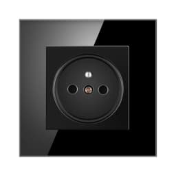 Nywp French standard plug, glass wallboard, French power supply, 16a 220V grounding socket, child protection door
