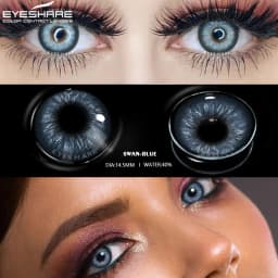 EYESHARE 1 pair Natural Colored Contact Lenses For Eye Swan Blue Eyes Color Lens Beauty Yearly Cosmetic Gray Contacts Lenses