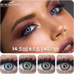 EYESHARE 1 pair Natural Colored Contact Lenses For Eye Swan Blue Eyes Color Lens Beauty Yearly Cosmetic Gray Contacts Lenses