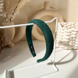 Fashion Korea INS Green Padded Womens Headband Woolen Autumn/Winter Hair Band Headwear Girl Wide Side Hair Hoop Hair Accessories