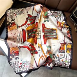 2026 plaid brand women scarf summer 100% silk scarves shawls lady wraps soft pashimina female Echarpe beach stole bandana