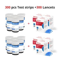 Sinocare 300/200/100/50PCS Sinocare Safe-Accu Blood Glucose Test Strips and Lancets for Diabetes Tester