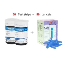 Sinocare 300/200/100/50PCS Sinocare Safe-Accu Blood Glucose Test Strips and Lancets for Diabetes Tester