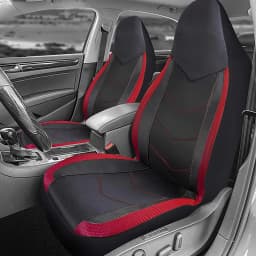 AUTOKING High Back Bucket Universal Seat Protector Breathable Mesh Fabric Carbon Fiber Texture Seat Car Seat Cover Cushion
