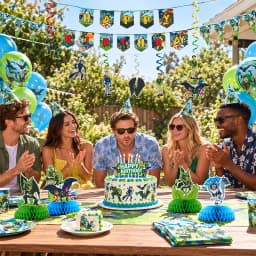 Wild Kratts Jungle Theme Birthday Party Ceremony Scene Layout Decorative Banner Spiral Honeycomb Pennant Disposable Items