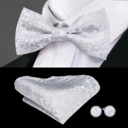 Hi-Tie Silk Pink Striped Mens Bowtie Jacquard Adult Bow Tie Hankerchief Cufflinks Set Pre-tied Butterfly Bowknot Wedding Party