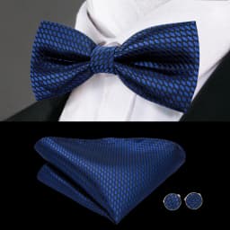 Hi-Tie Silk Pink Striped Mens Bowtie Jacquard Adult Bow Tie Hankerchief Cufflinks Set Pre-tied Butterfly Bowknot Wedding Party