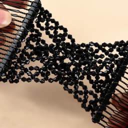 Women DIY Hair Accessories Pearl Beaded Elastic Hair Claw Hairpin Magic Comb Up-Do Hairstyle Bun Maker Tool Ponytail Hairdo Wolf