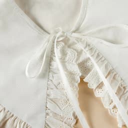 Royal Style Cotton Fake Collar Shawl Wrap Hollow Out Floral Lace Ruffled Trim Necklace Pointed Triangle Lapel Blouse