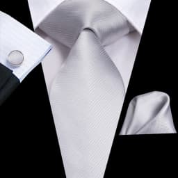 Hi-Tie White Solid Paisley Gift Men Tie Gravata Wedding Tie For Men Hanky Cufflink Set Fashion Design Business Dropshipping